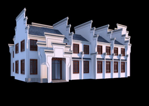 古建 封火墙模型-历史建筑模型库-3ds Max(.max)模型下载-cg模型网