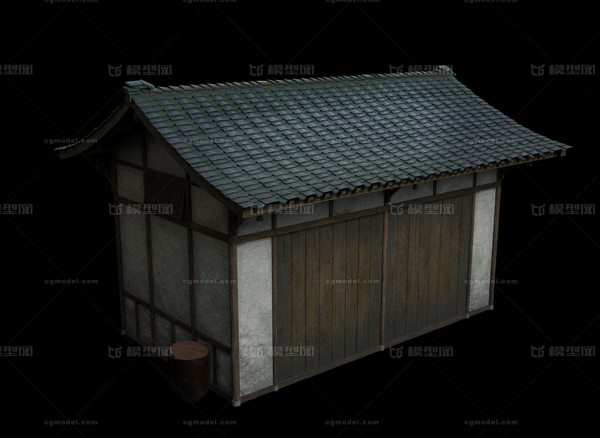古建筑川西民居模型-古代场景模型库-FBX(.fbx)模型下载-cg模型网