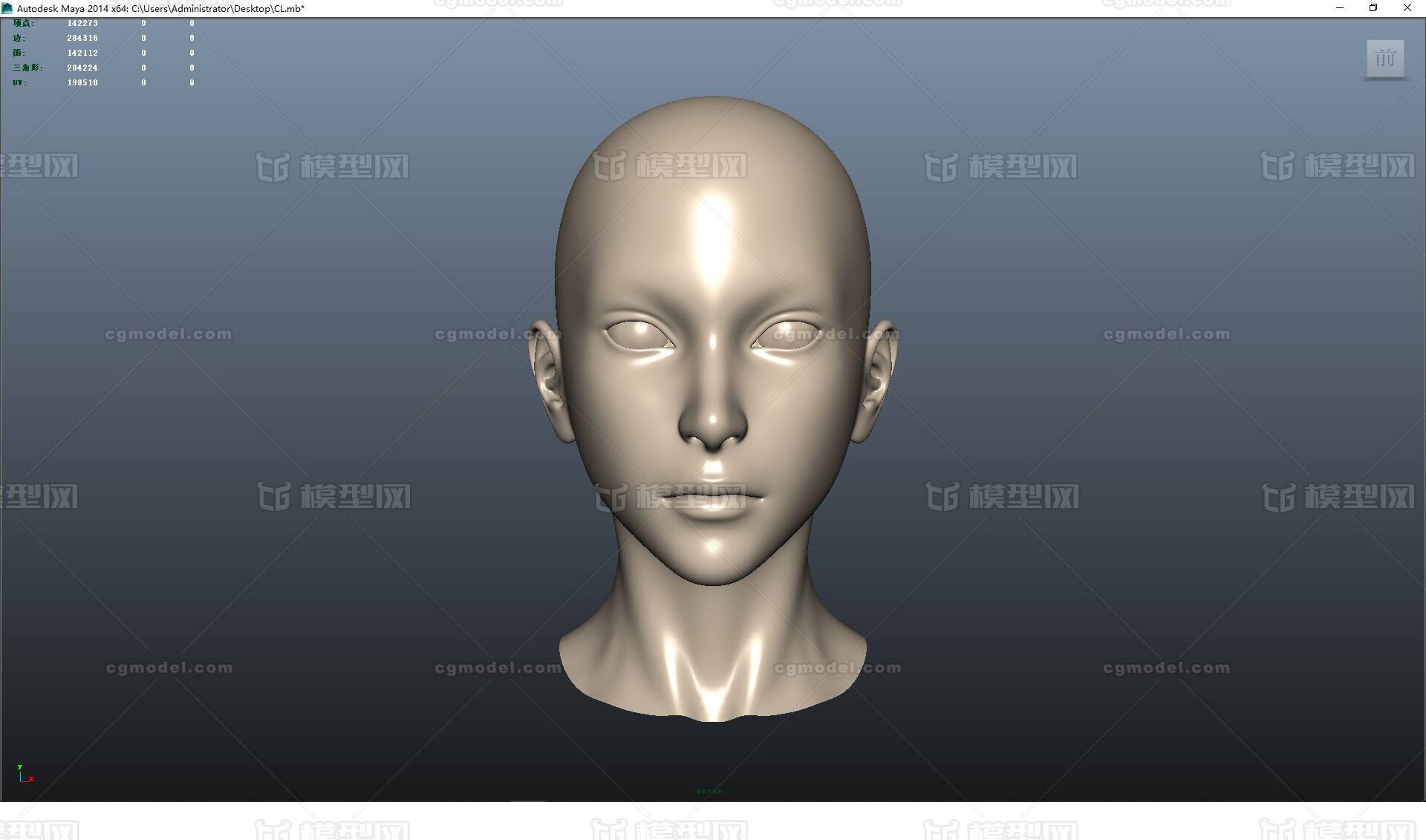 人头练习两年半 口腔模型-女人模型库-Maya(.ma/.mb)模型下载-cg模型网