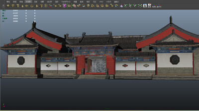 古代院子 庭院房子模型-历史建筑模型库-Maya(.ma/.mb)模型下载-cg模型网
