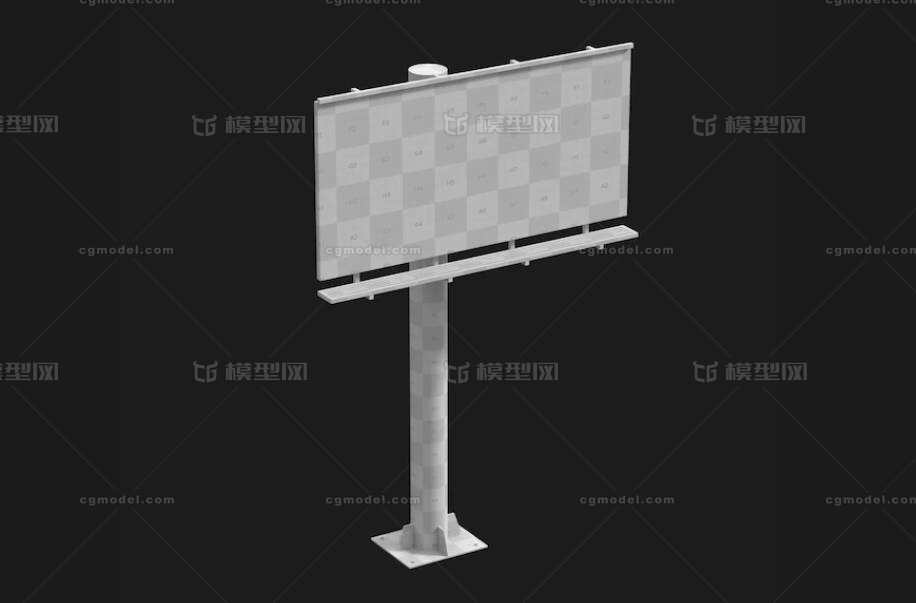 户外广告牌3d模型模型-场景部件模型库-Blender(.blend)模型下载-cg模型网