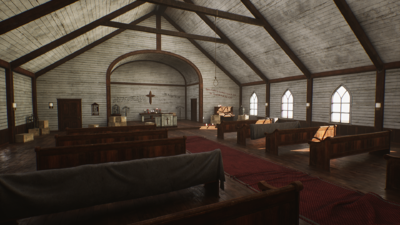 教堂 礼堂模型-现代场景模型库-Unreal Engine模型下载-cg模型网