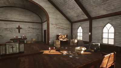 教堂 礼堂模型-现代场景模型库-Unreal Engine模型下载-cg模型网
