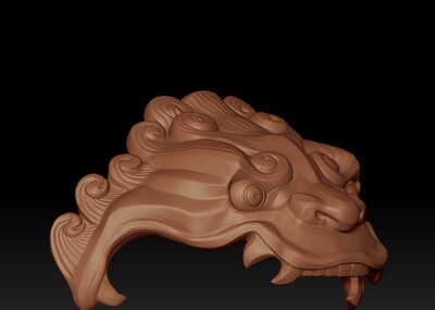 古代盔甲部件之肩吞模型-防具模型库-STL(.stl)模型下载-cg模型网