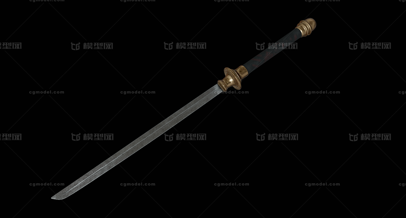 刀 武士刀模型-冷兵器模型库-FBX(.fbx)模型下载-cg模型网