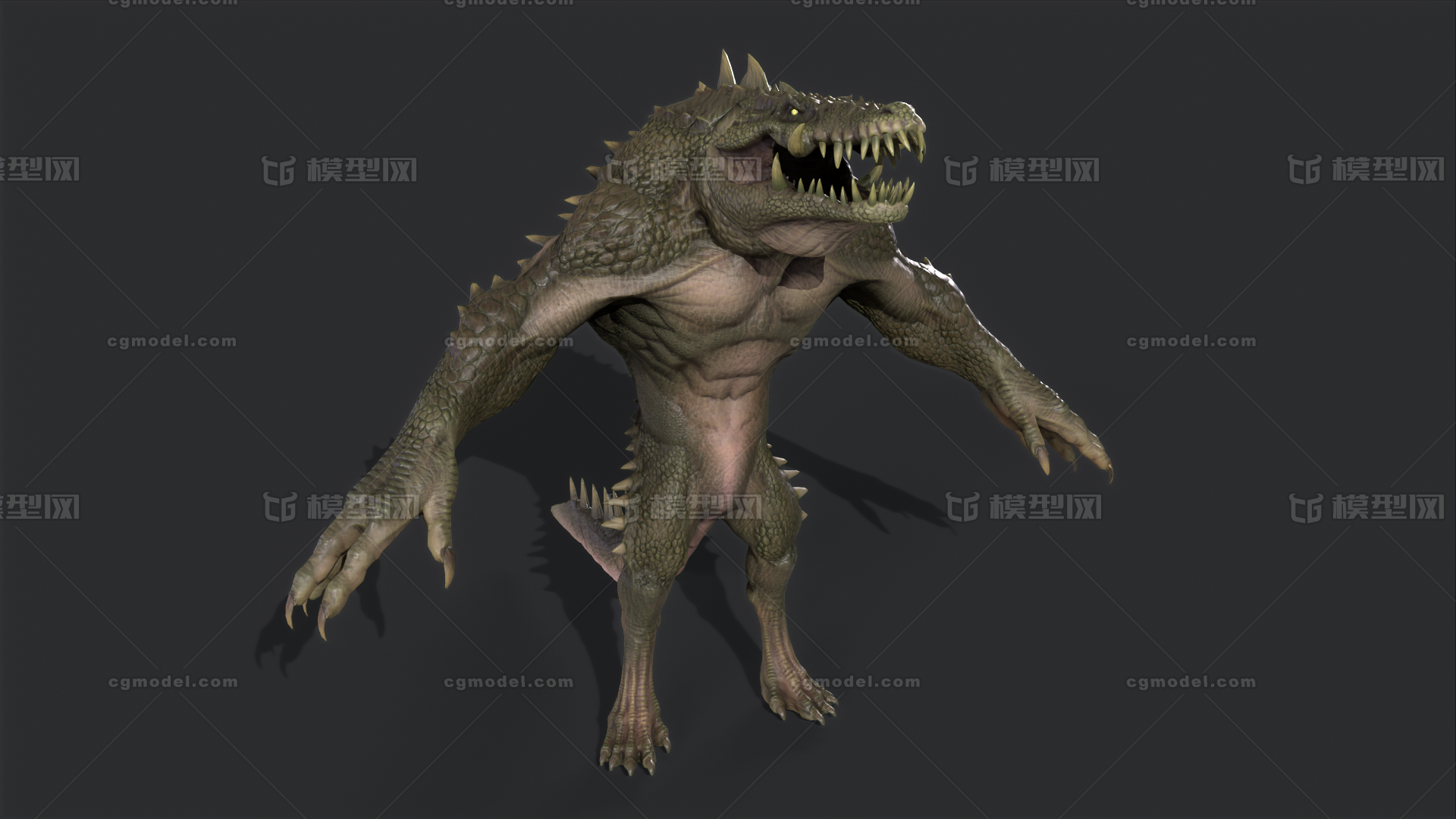 PBR——鳄鱼-怪物/生物模型-微元素 - Element3ds.com!