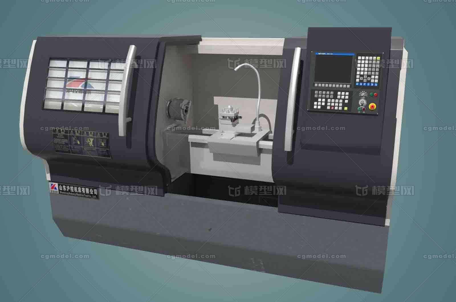 低模数控机床 有材质贴图模型-工业设备模型库-Maya(.ma/.mb)模型下载-cg模型网