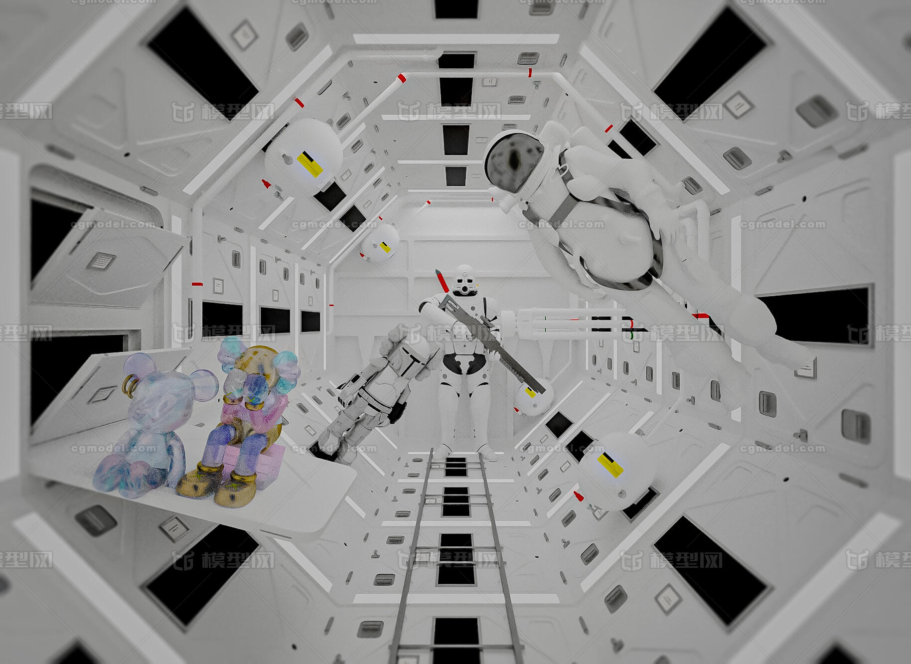 太空舱002 通用格式模型-科幻场景模型库-3ds Max(.max)模型下载-cg模型网
