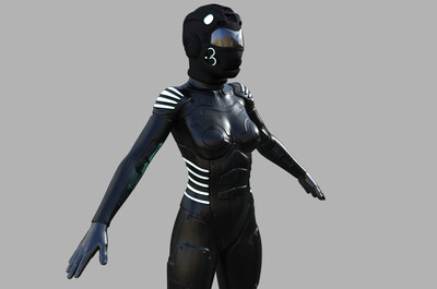 科幻人类 未来人类模型-女人模型库-3ds Max(.max)模型下载-cg模型网