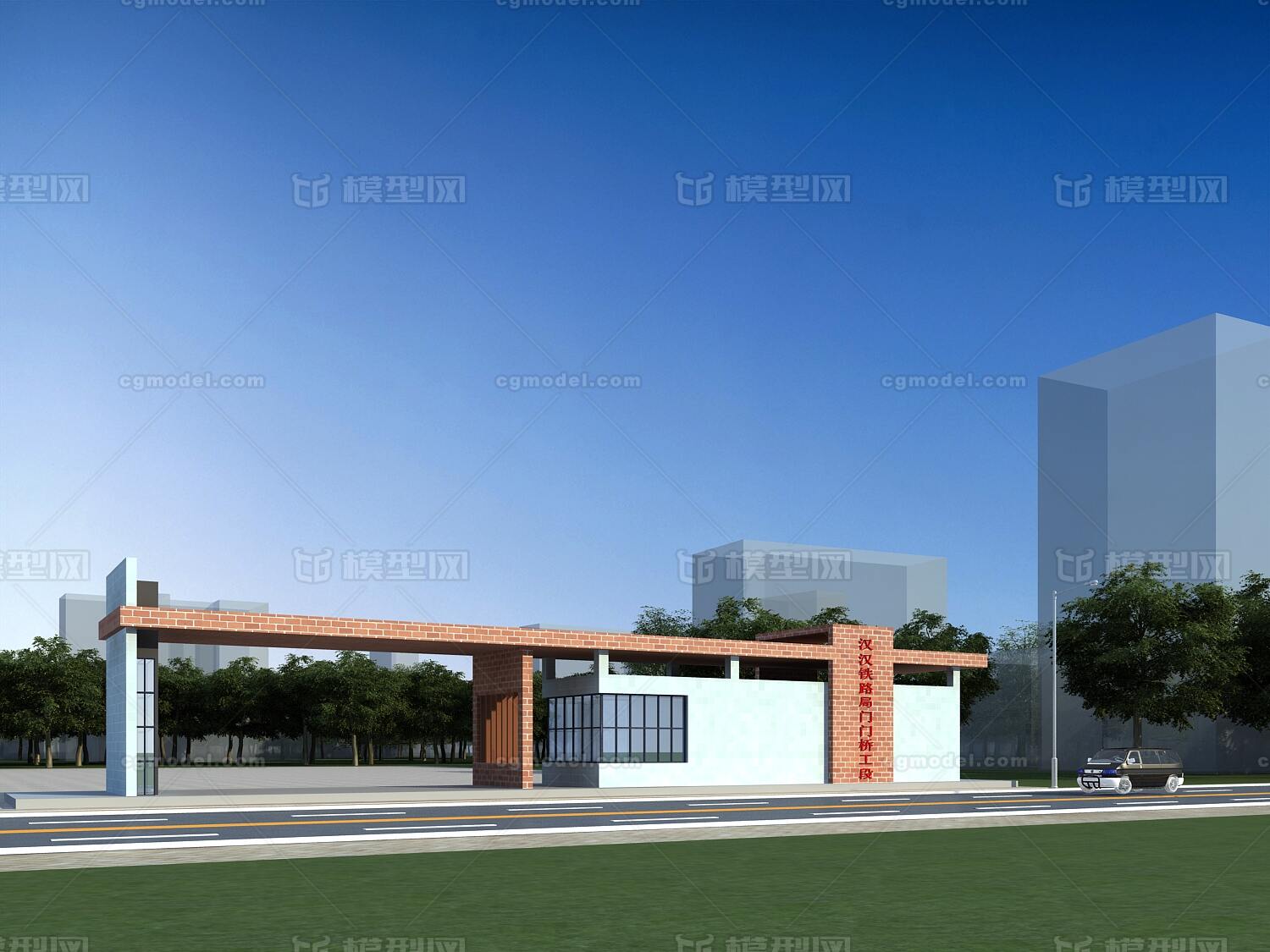 门房 大门模型-商业办公模型库-3ds Max(.max)模型下载-cg模型网