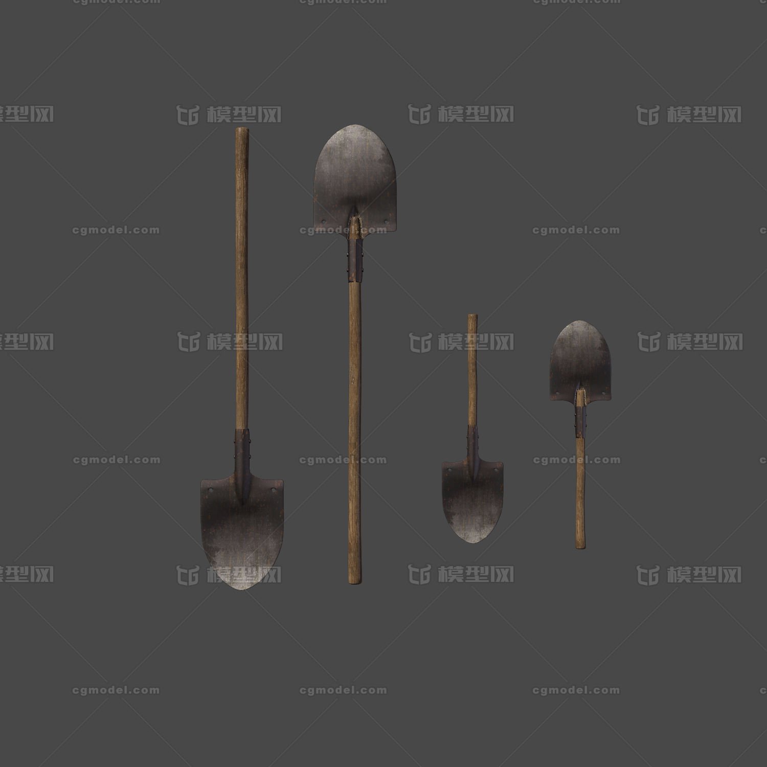铁锹 铲子模型-五金工具模型库-3ds Max(.max)模型下载-cg模型网