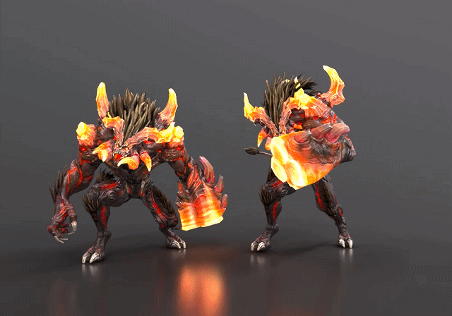 火灵邪神 带动画模型-异形怪物模型库-FBX(.fbx)模型下载-cg模型网
