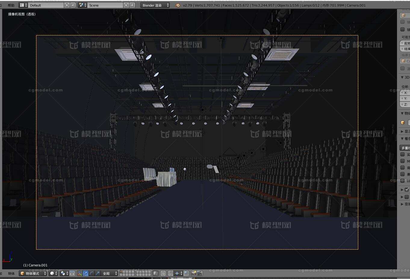 舞台 晚会模型-现代场景模型库-Blender(.blend)模型下载-cg模型网