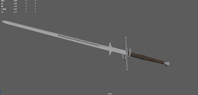 中世纪长剑 双手剑模型-冷兵器模型库-FBX(.fbx)模型下载-cg模型网