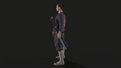 日本武士 浪人模型-男人模型库-3ds Max(.max)模型下载-cg模型网