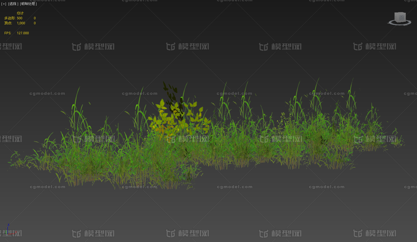 虚拟现实草地 低模草地模型-草类模型库-3ds Max(.max)模型下载-cg模型网