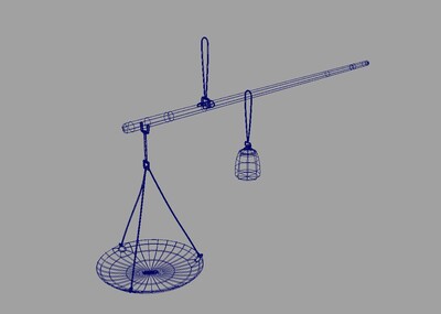 老秤 手绘模型-场景部件模型库-Maya(.ma/.mb)模型下载-cg模型网