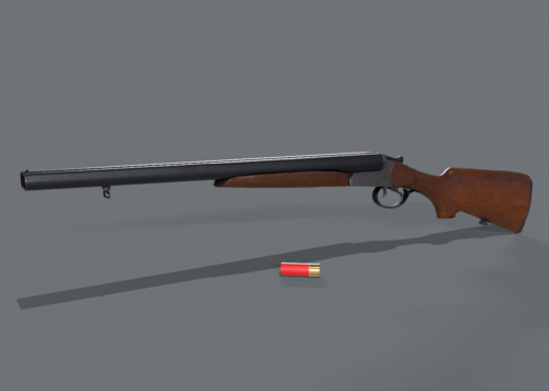双管霰弹枪 双管猎枪模型-枪械模型模型库-3ds Max(.max)模型下载-cg模型网