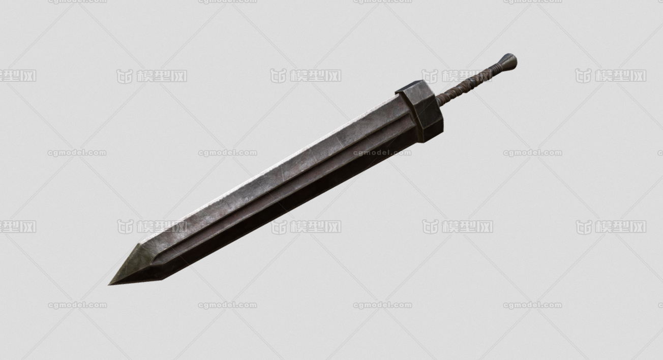 大剑 巨剑模型-冷兵器模型库-Blender(.blend)模型下载-cg模型网
