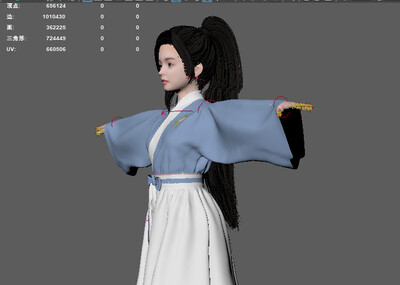 古装汉服 汉服美女模型-女人模型库-Maya(.ma/.mb)模型下载-cg模型网