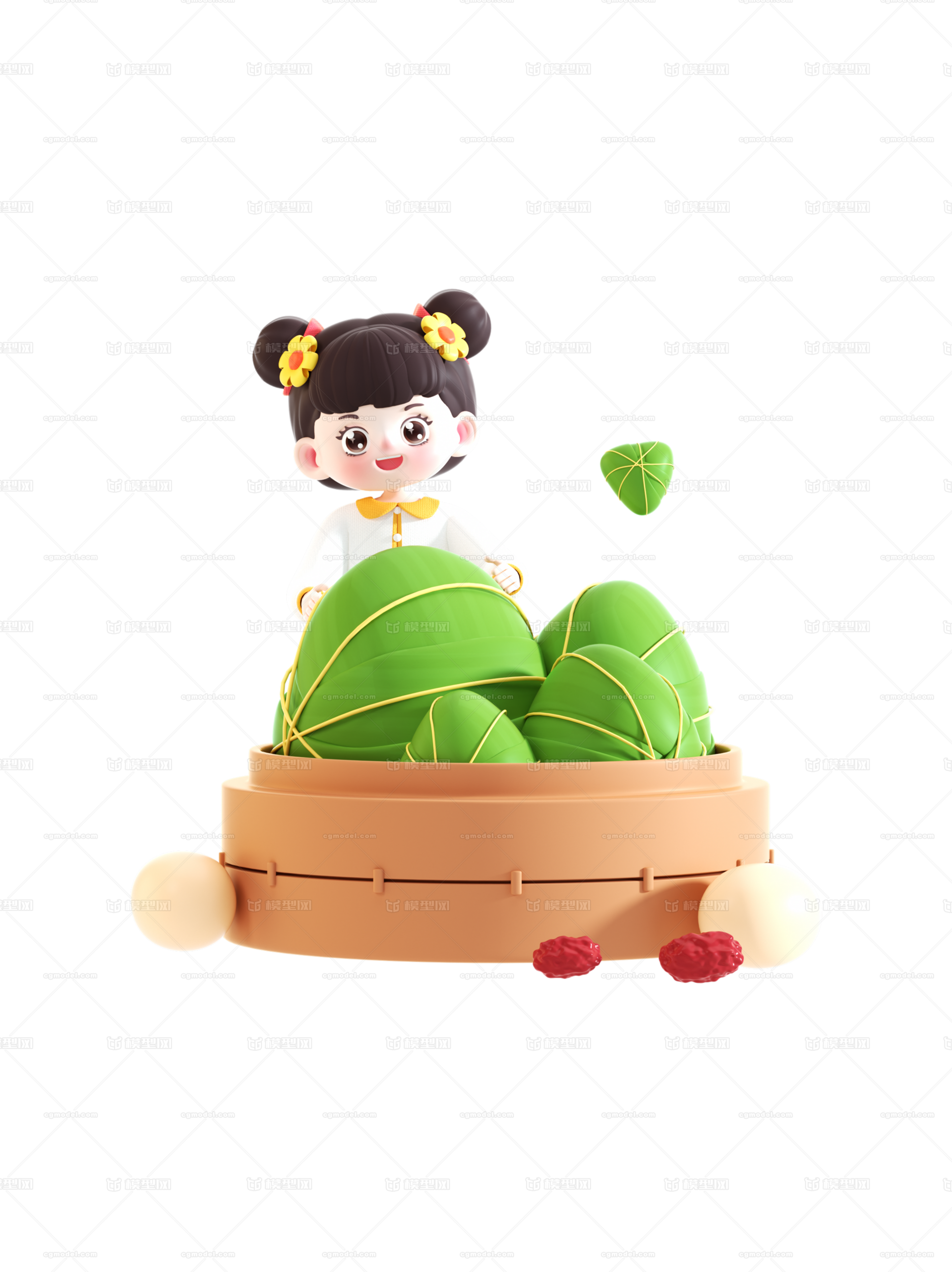 端午节 粽子 人物 女孩 古风女童 古代小童 女生 (2)
