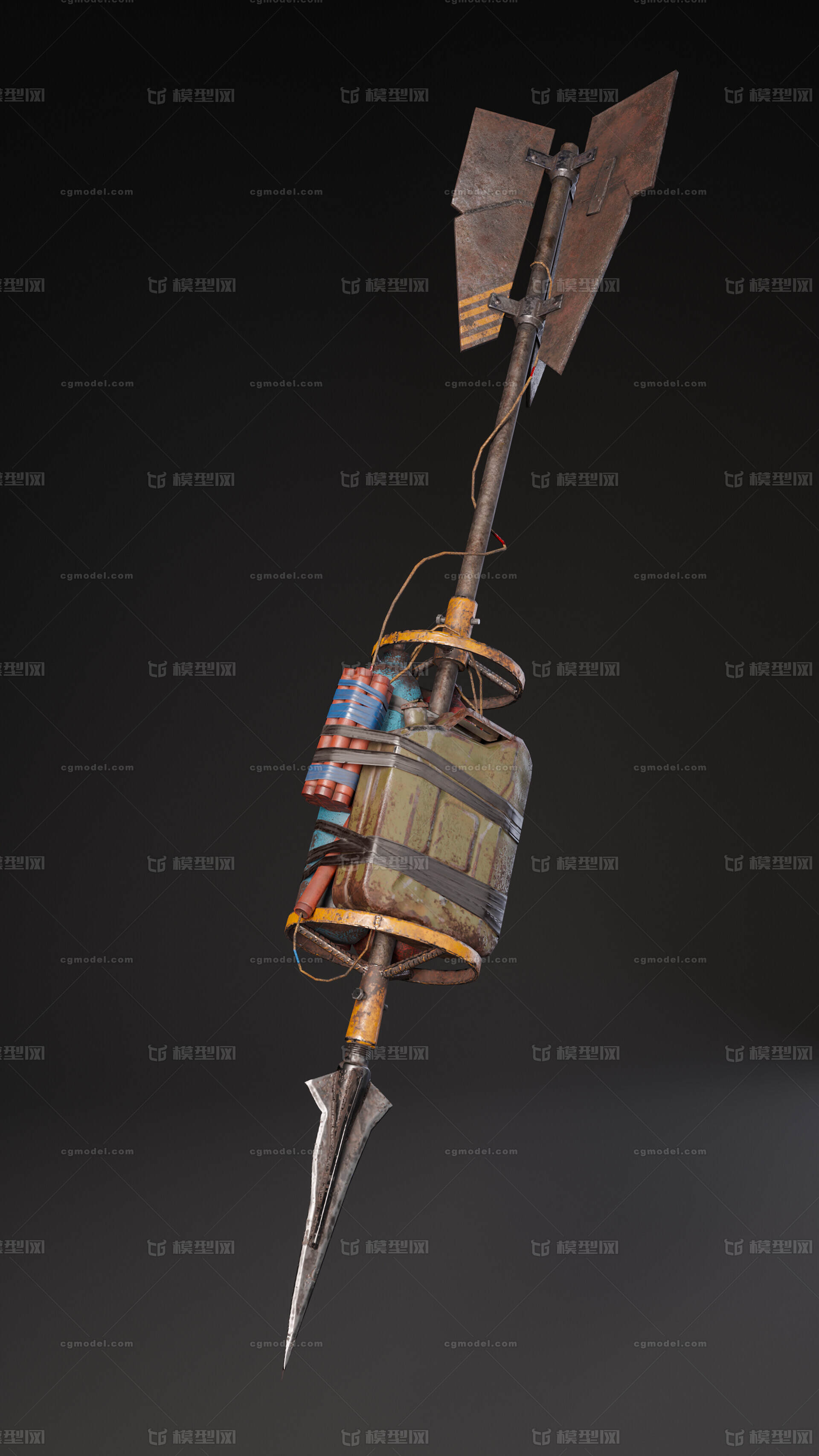 写实pbr赛博爆炸箭