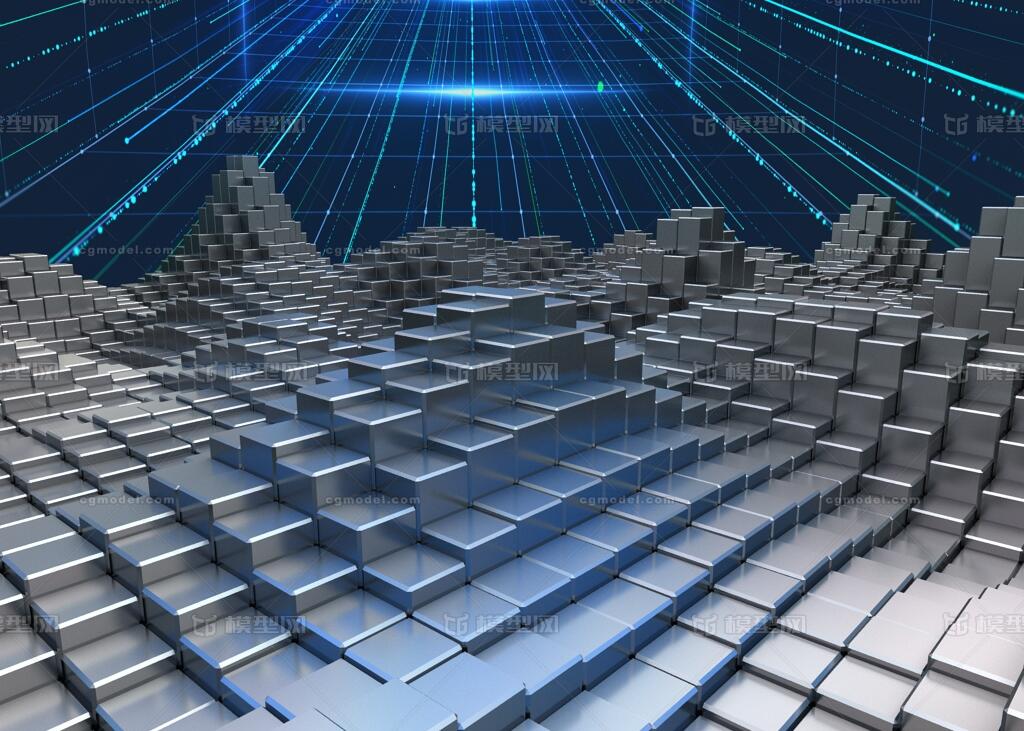 几何动画场景 几何形体动画场景模型-科幻场景模型库-3ds Max(.max)模型下载-cg模型网