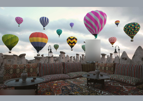 【场景109】奢华富豪有人钱娱乐旅游游玩乘坐热气球体验景区 土耳其卡帕多西亚乘热气球旅行的天堂