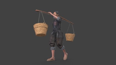 古代人 古代劳役模型-男人模型库-FBX(.fbx)模型下载-cg模型网