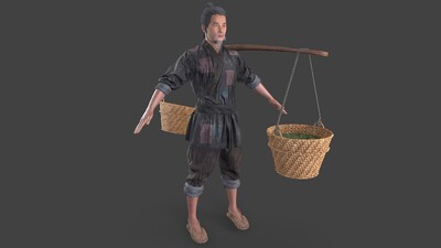 古代人 古代劳役模型-男人模型库-FBX(.fbx)模型下载-cg模型网