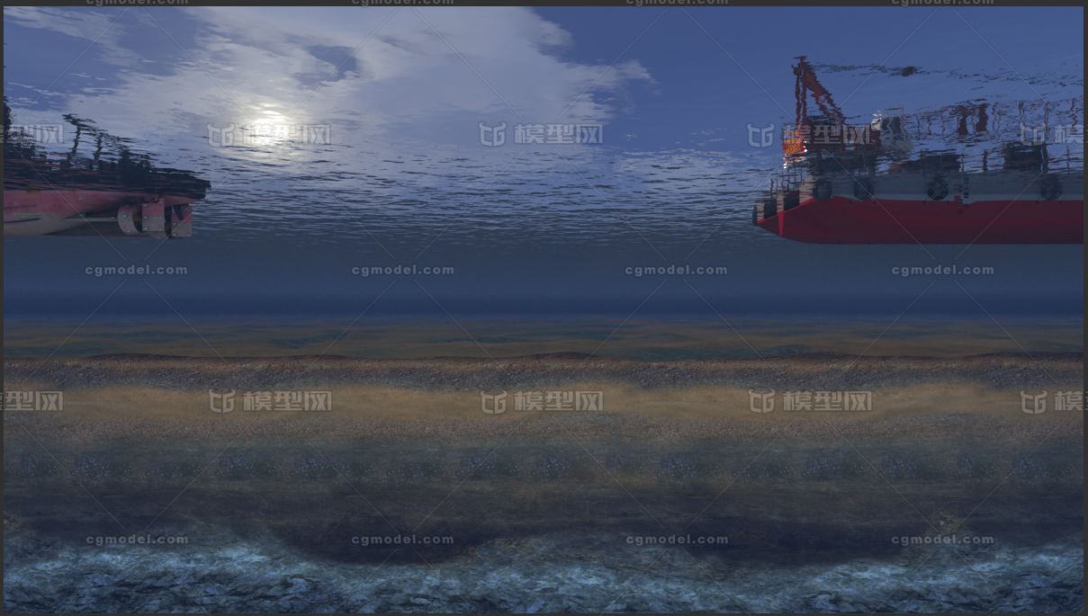 海底剖面 大海水底模型-现代场景模型库-3ds Max(.max)模型下载-cg模型网