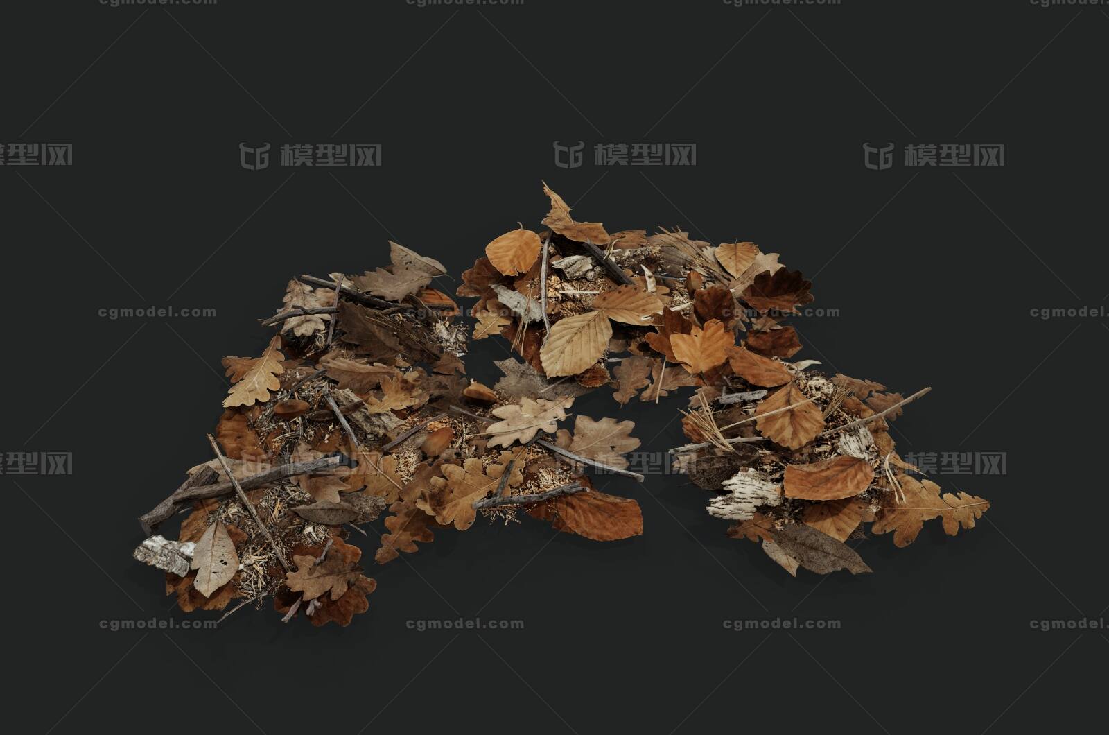 枯叶覆盖群 杂草堆模型-草类模型库-Cinema 4D(.c4d)模型下载-cg模型网
