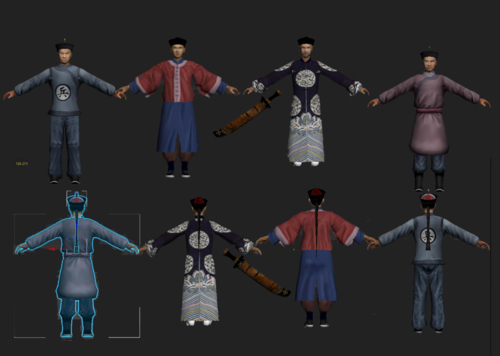 清兵 捕头 衙役 官兵 侍卫 古代官员 士兵模型-男人模型库-3ds Max(.max)模型下载-cg模型网