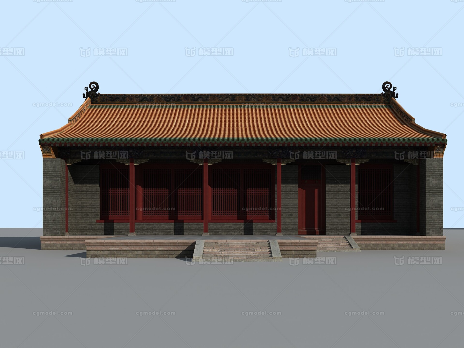 沈阳故宫-清宁宫 虚拟现实模型-历史建筑模型库-3ds Max(.max)模型下载-cg模型网