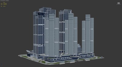 杭州建工第三城EIC模型-商业办公模型库-3ds Max(.max)模型下载-cg模型网