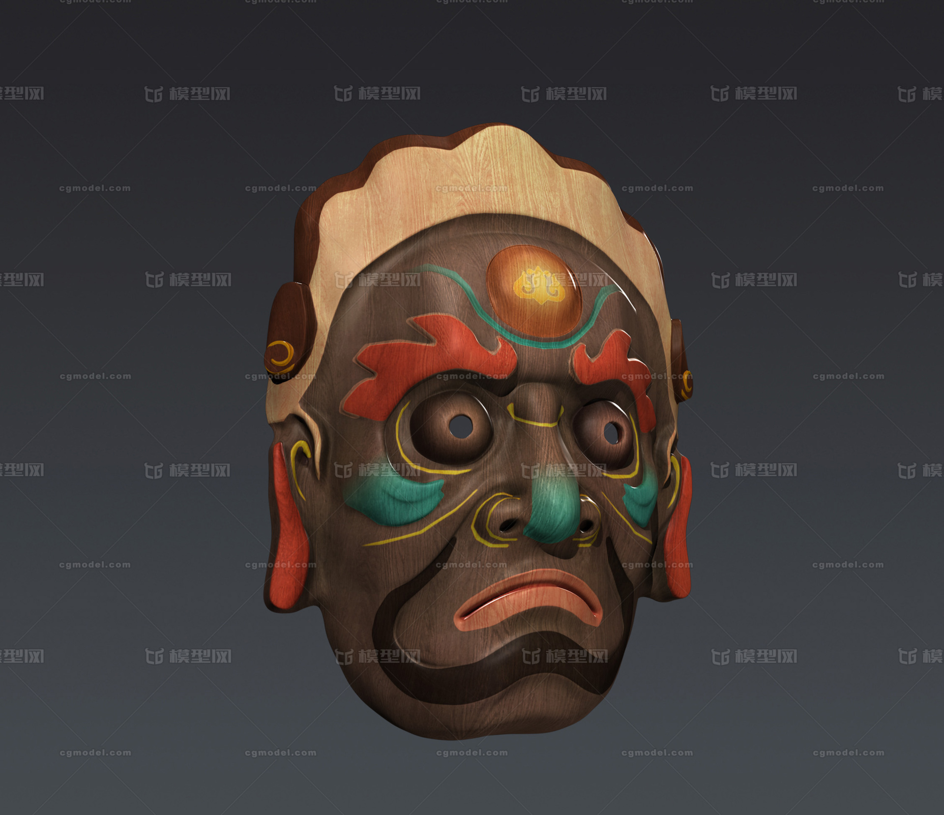 面具 古代面具模型-穿戴服饰模型库-Maya(.ma/.mb)模型下载-cg模型网