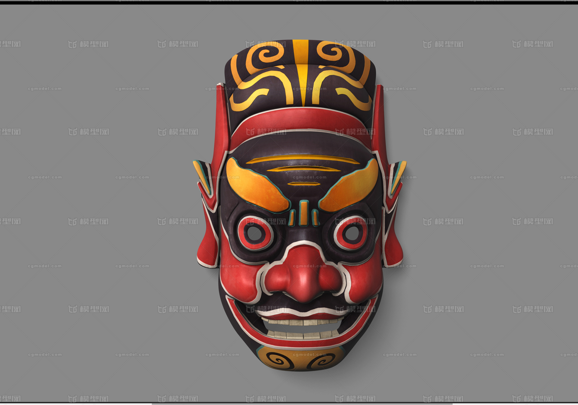 面具 古代面具模型-穿戴服饰模型库-Maya(.ma/.mb)模型下载-cg模型网