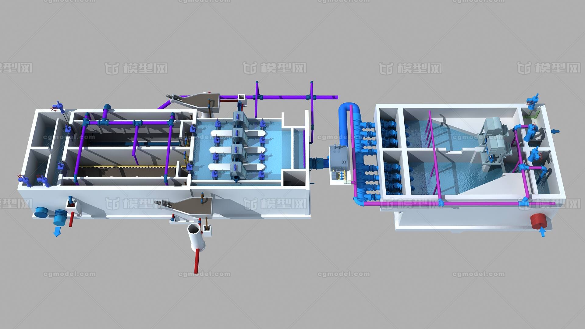 粗格栅 细格栅模型-工业设备模型库-3ds Max(.max)模型下载-cg模型网