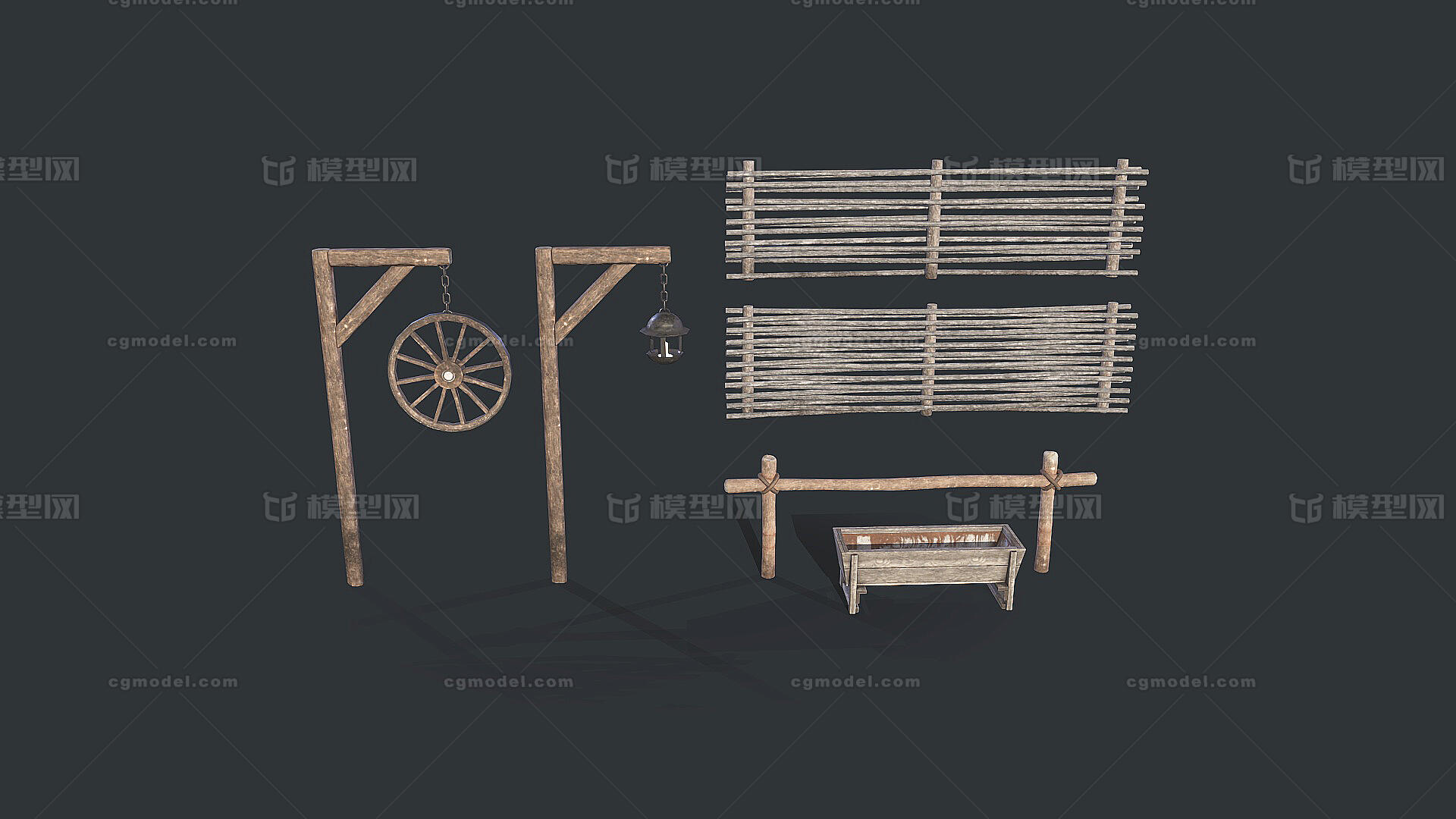 PBR 次世代模型-场景部件模型库-FBX(.fbx)模型下载-cg模型网