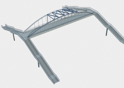 天桥 过街天桥模型-现代场景模型库-3ds Max(.max)模型下载-cg模型网