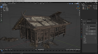 中世纪房间 木屋模型-古代场景模型库-Blender(.blend)模型下载-cg模型网