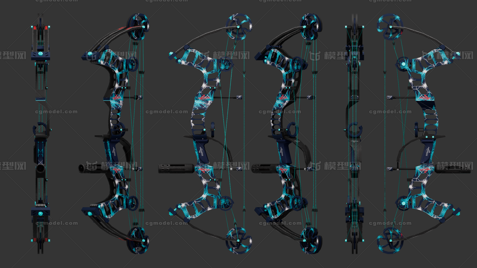弓 Bow模型-冷兵器模型库-FBX(.fbx)模型下载-cg模型网