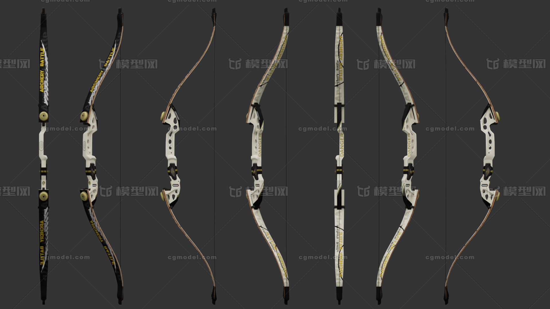弓 Bow模型-冷兵器模型库-FBX(.fbx)模型下载-cg模型网
