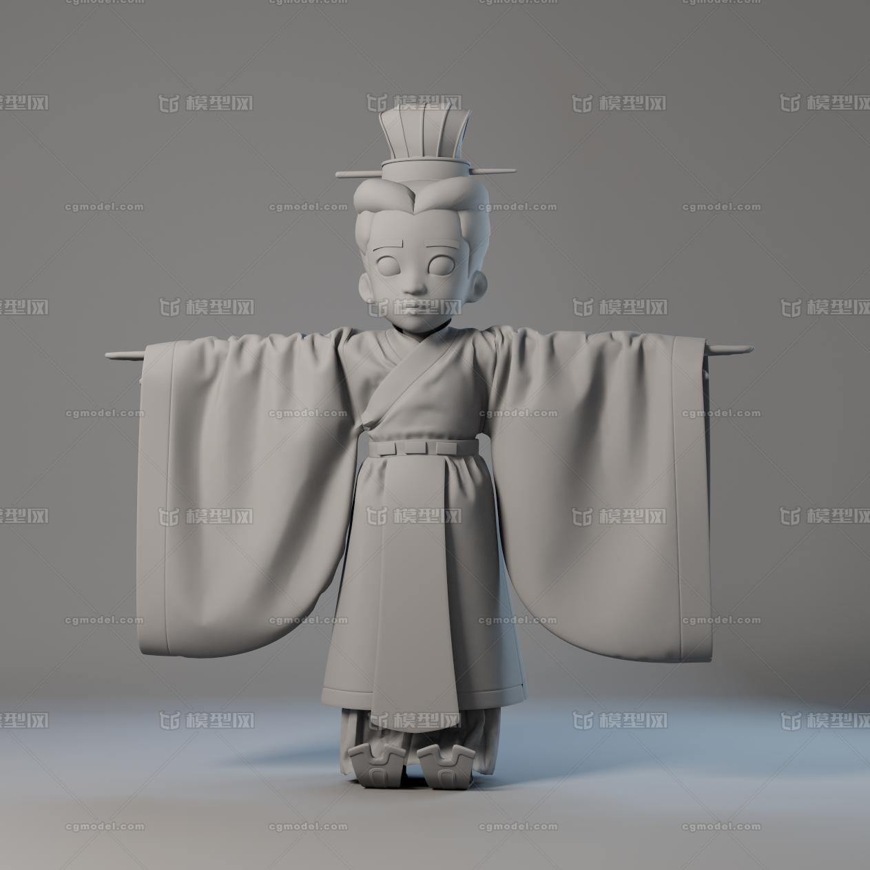 古代冕服 秦汉龙袍模型-穿戴服饰模型库-Cinema 4D(.c4d)模型下载-cg模型网