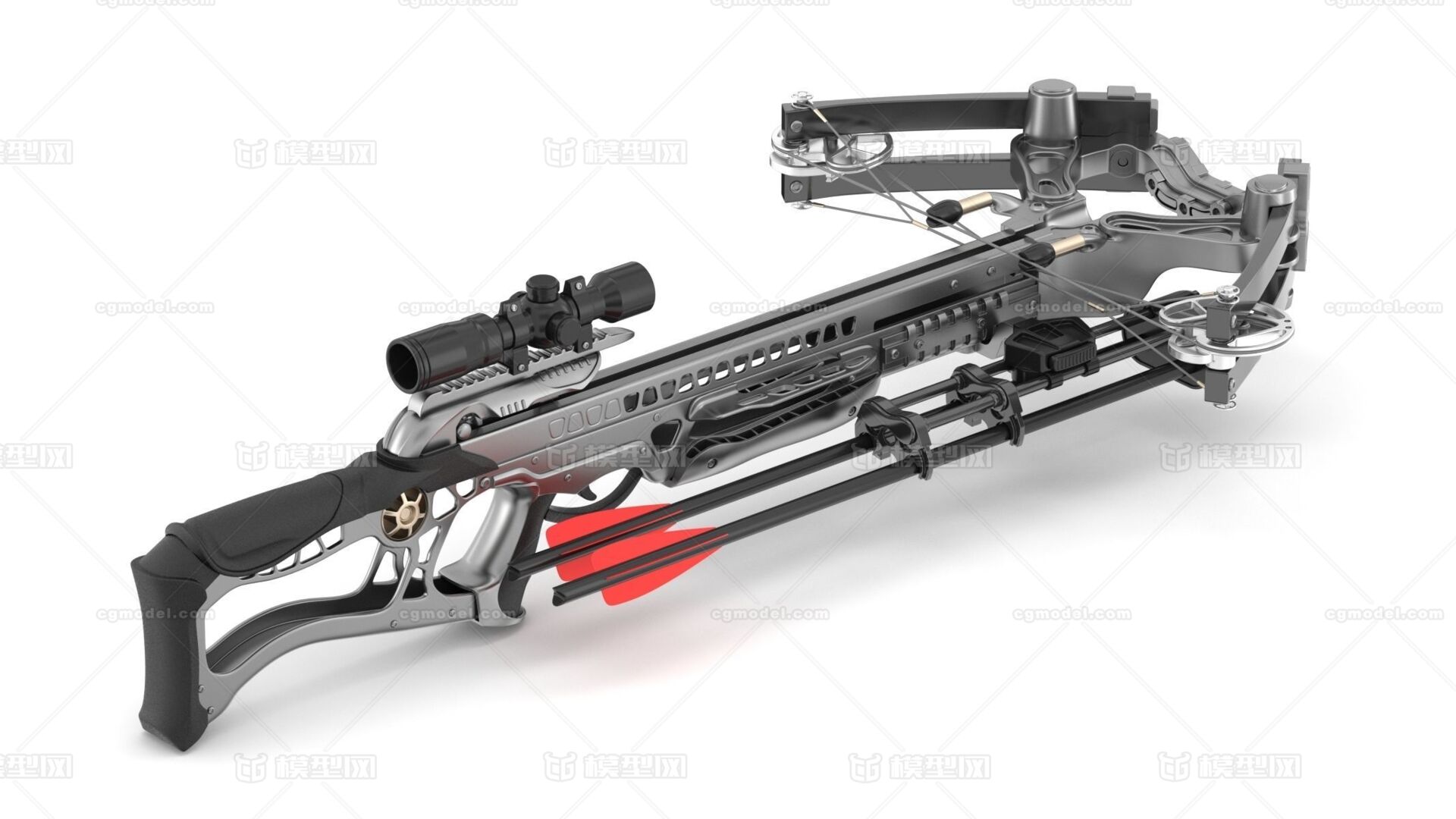 十字弩 十字弓模型-冷兵器模型库-Maya(.ma/.mb)模型下载-cg模型网