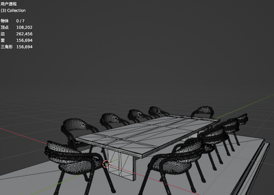 会议桌 桌子模型-桌椅模型库-Blender(.blend)模型下载-cg模型网