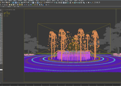 喷泉 广场景观模型-现代场景模型库-3ds Max(.max)模型下载-cg模型网
