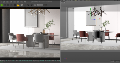 室内别墅客餐厅 别墅客厅模型-现代场景模型库-Cinema 4D(.c4d)模型下载-cg模型网