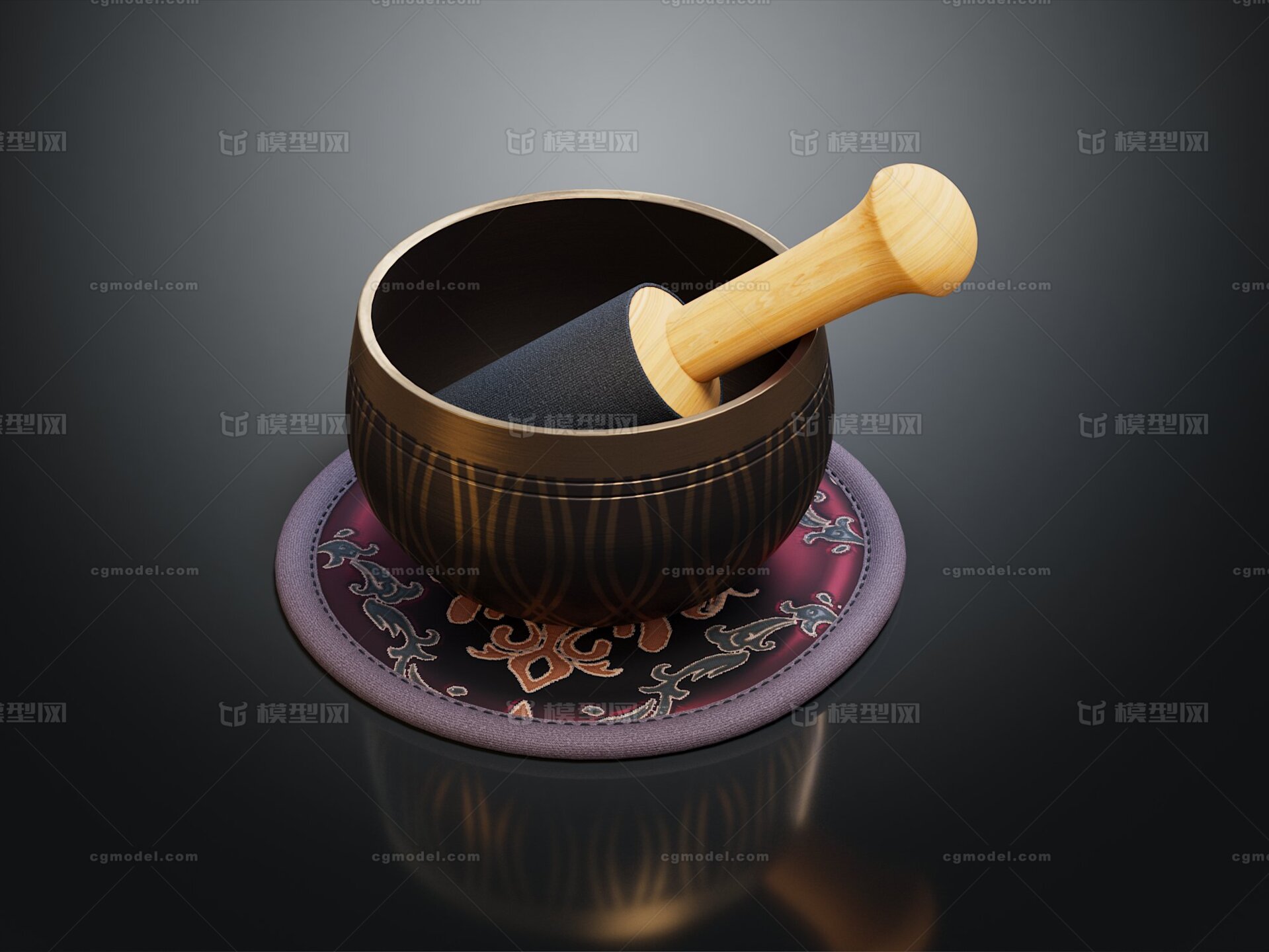 颂钵 西藏颂钵模型-乐器模型库-3ds Max(.max)模型下载-cg模型网