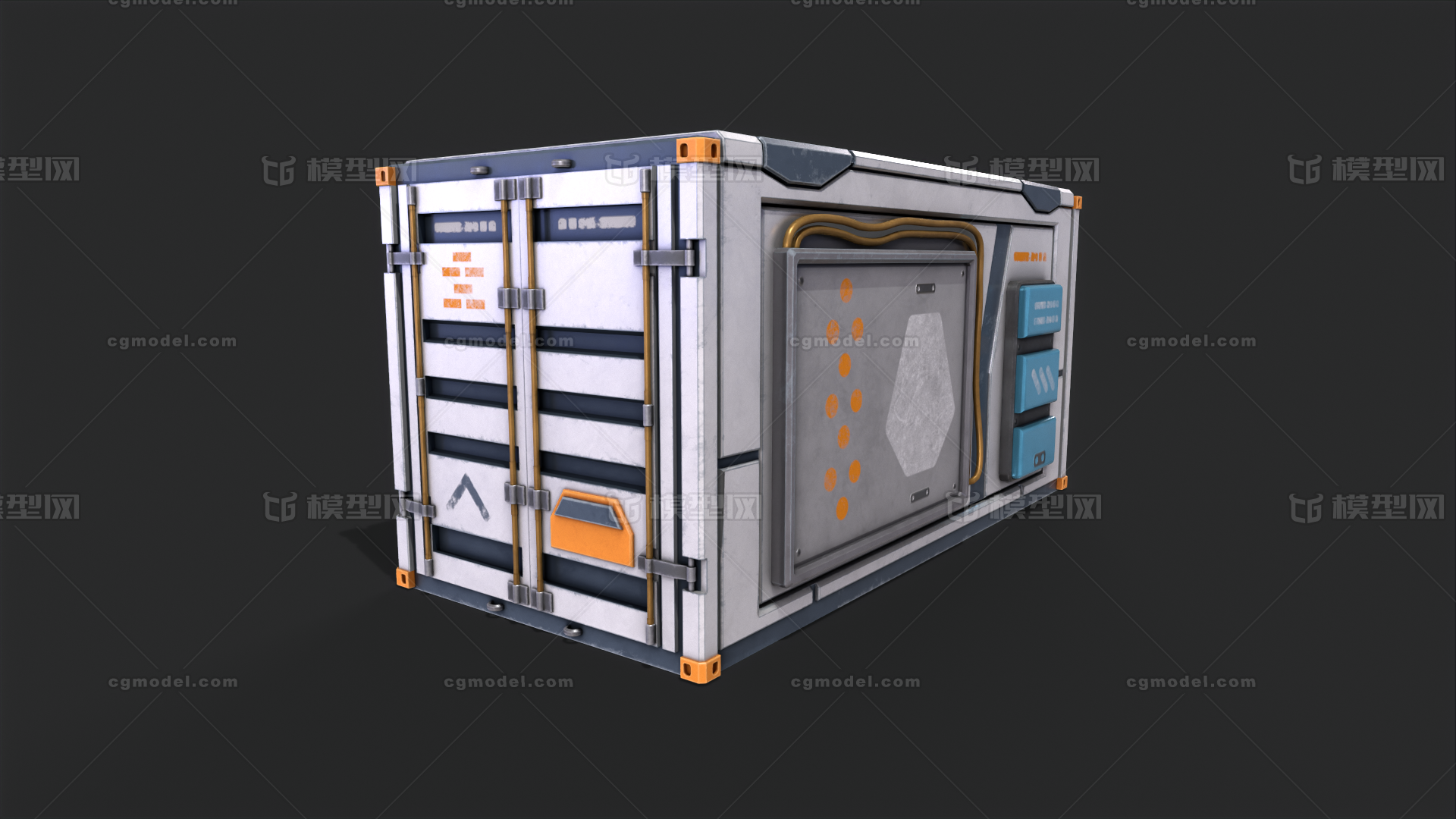 科幻集装箱 武器库模型-场景部件模型库-3ds Max(.max)模型下载-cg模型网